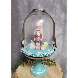Jingles & Joy Nutcracker Cloche Pastel Pinkmas Theme 13" Pink Blue Christmas NEW